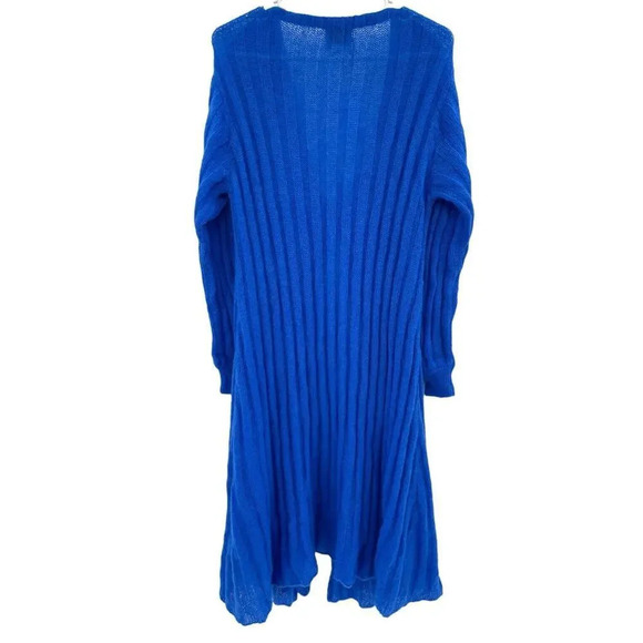 Forte Forte Women's Mohair Sweater Cardigan Duster Ribbed Coat Blue OS - Picture 5 of 14
